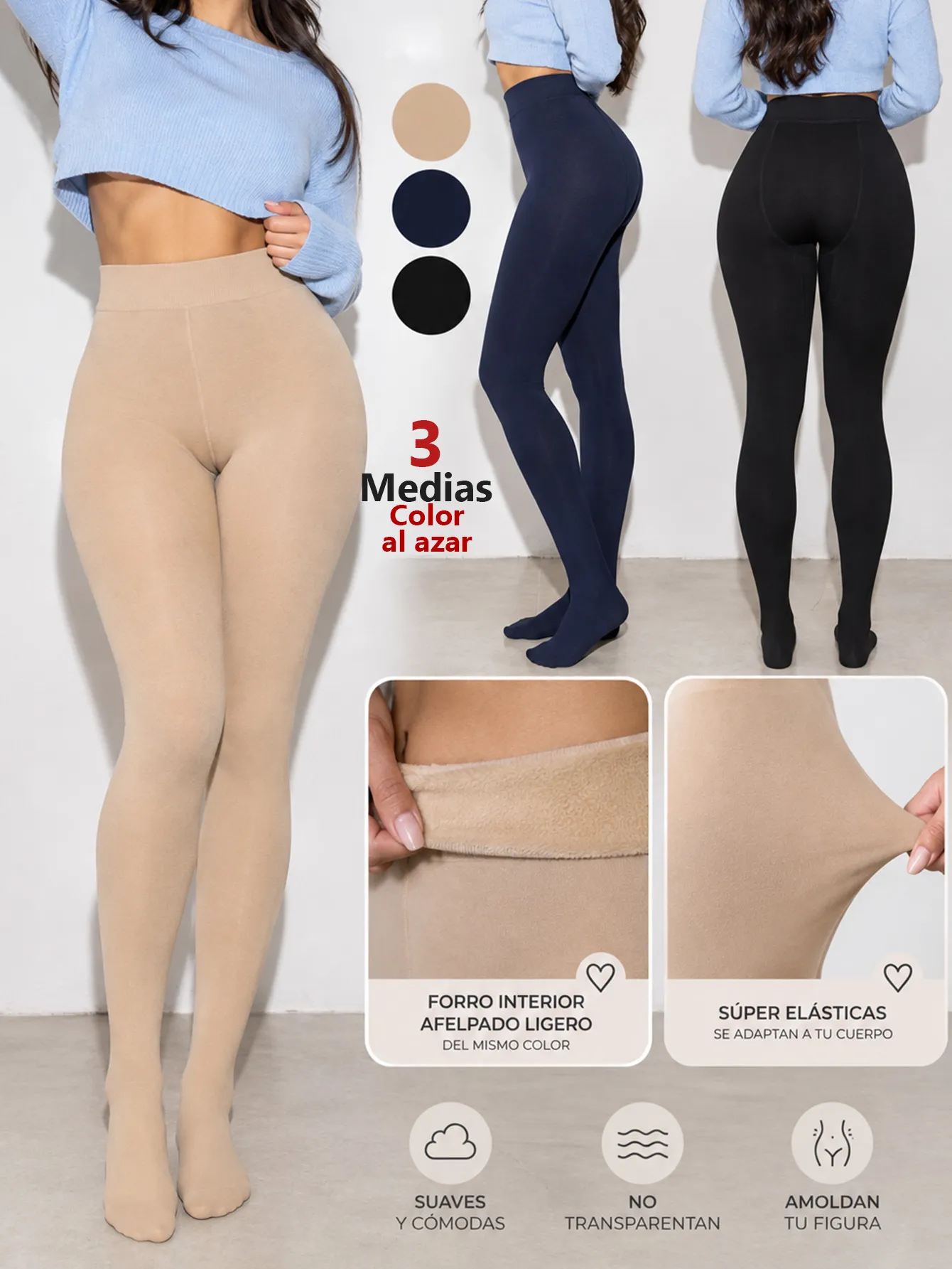 3303-UNI-N Medias Afelpadas- 3PCS 15380